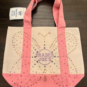 Trader Joe’s Pastel mini tote bag pink
